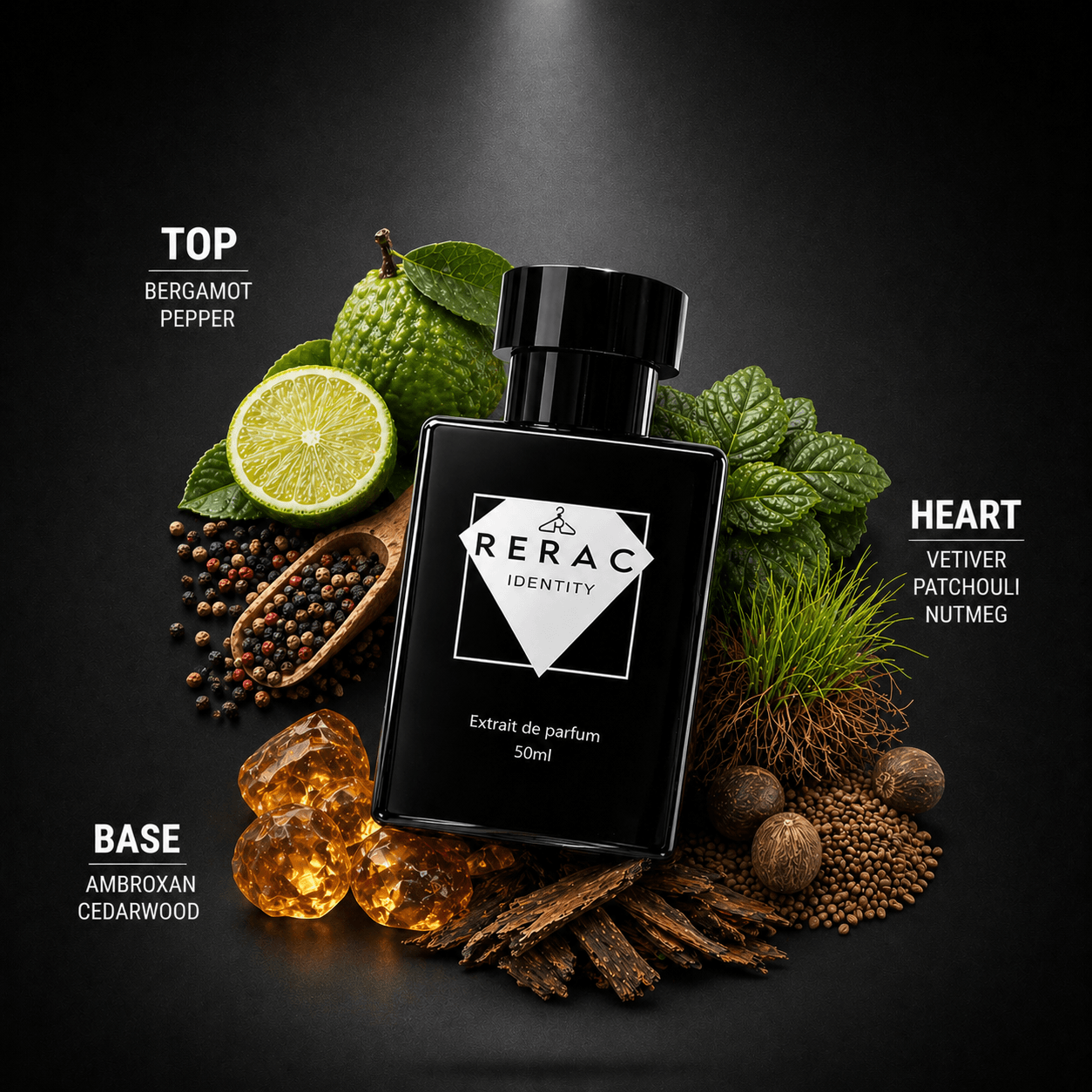 Rerac Identity - Fresh & Woody Fragrance For Men