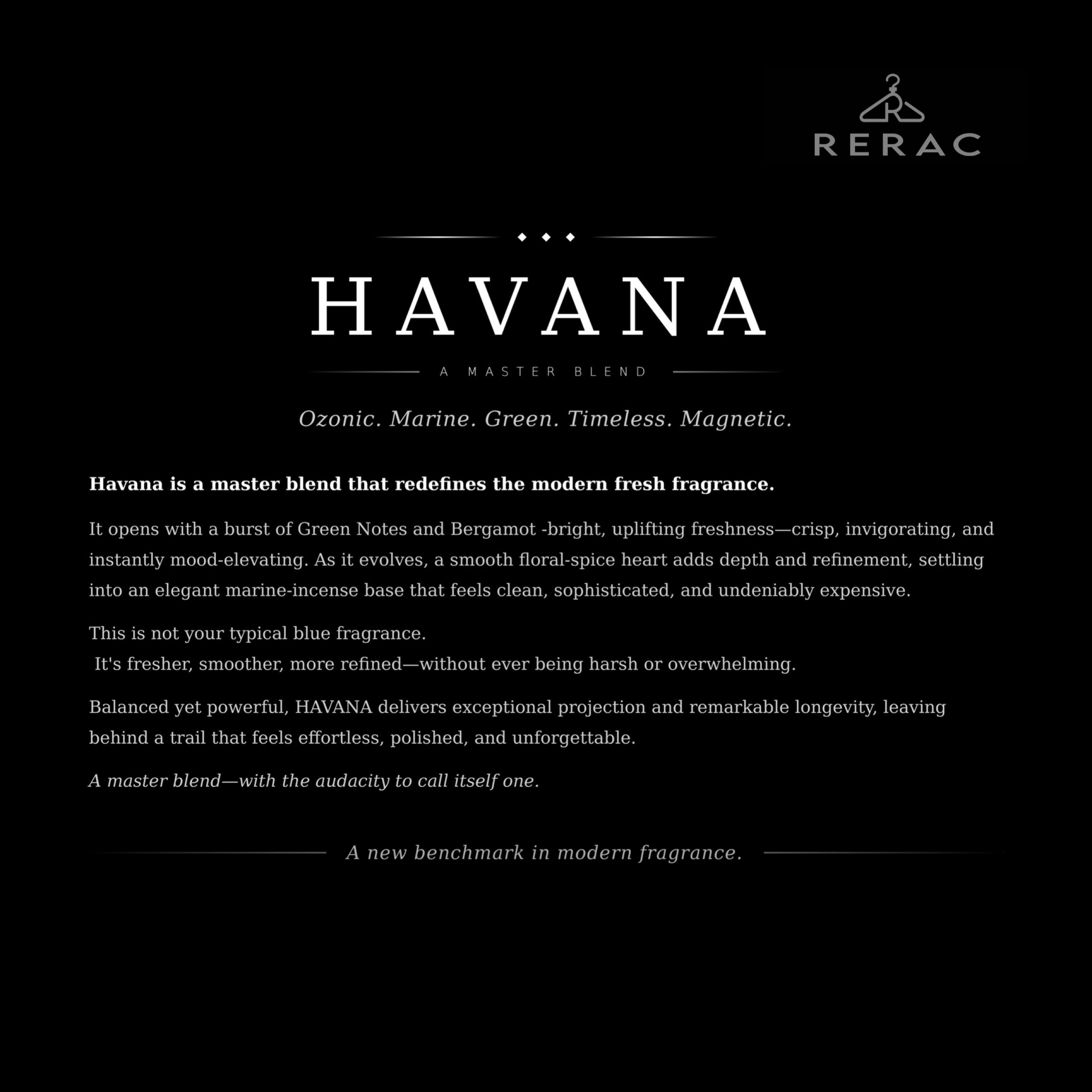 Rerac Havana - Green & Marine Fragrance For Men